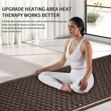 Far Infrared Heating Mat with Germanium Tourmaline Stones Therapy Pad for Back Pain Relief Body Warmth Relaxation Home Use