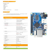 (A32M) For Orange Pi One 1GB RAM Mini PC Allwinner H3 SoC DDR3 Quad-Core Single Board Support Android Linux Development Board