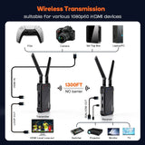 5G 400M Wireless HDMI Extender Video Transmitter and Receiver Display Adapter for Camera Laptop PC To TV Projector Meeting Share