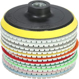 4-inch polishing pad set Diamond wet polishing pads 11 polishing discs + 1 pad For granite, marble, stone, tile, concrete