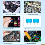 372 PCS Car Fuses Assortment Kit Standard Mini LP Micro2 Blade ATO ATC APS ATS APR 2A 5A 7.5A 10A 15A 20A 25A 30A 35A  Fuses