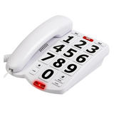 Big Button Phone for Elderly Seniors, Home Land Line Phone One Key for Help Telephone for the Visually Hearing Impaired