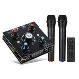 ! Dual Microphone Karaoke Machine Bluetooth 5.0 Sound Power Amplifier Integrated Amp & U-Disk Player Home Audio Subwoofer
