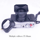 37 to 58 mm Square Lens Hood Retro Universal Lens Accessories for Sony Fujifilm Olympus Mirrorless Camera Lenses DV Camcorders