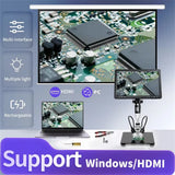DM12 1500X Digital HD Video Microscope Coin Magnifier 20MP HDMI Electronic Microscope for Soldering with 10.1 Inch IPS Screen