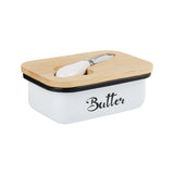 2025 New Butter Dish with Lid for Countertop AISBUGUR Metal Butter Keeper Includes Stainless Steel Multipurpose Butter Large