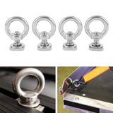 4PCS T Track Mount Tie Down Anchor M8 Sturdy Stainless Steel T Slot Bolt Tie Down Rings for Holding Bungee Cord Rope Hooks