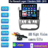 2din Android Auto Car radio multimedia player for Tesla screen For Renault Logan1/Sandero 2009-2015 Lada Largus Dacia Duster Gps