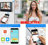 4 wire 7 inch Apartment Building Wifi Video Intercom App Remote Unlock with 2/3/4 Buttons for Family HD Video Door Phone System