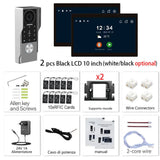 2-Wire 7 / 10" Video Door Phone with 2pcs Monitor TUYA App IC Card PIN Unlock Support Smart Video Intercom System for Home 1080P