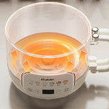 1.6L Electric Cooking Pot Multicooker Mini Hotpot Foldable Handle Rice Cooker Soup Baby Food Pot 600W Food Steamer 220V