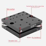 LSD-BD-604 Manual 2-axis tilt platform - Precise fine-tuning tilt line rotation optical displacement slide
