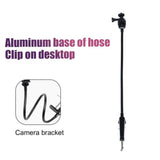 Gooseneck Camera Clamp Rotatable Adjustable Camera Stand Flexible Aluminium Webcam Bracket for Brio 4K C925e C922x