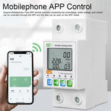 Tuya ZigBee Intelligent Automatic Reclosing Protector Multifunctional Current Voltage Meter LCD Display Switch Power Meter