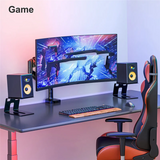 Desktop Speaker Stands, 1 Pair, Studio Monitor Riser With Vibration Dampening Pad And 5° Tilt Design Improve