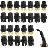 Steam Cleaner Accessories 24Pcs M8 Attachments 12Pc Nylon Brush Heads 12Pc Brass Brush Heads Steam Cleaner Brush Head Steam