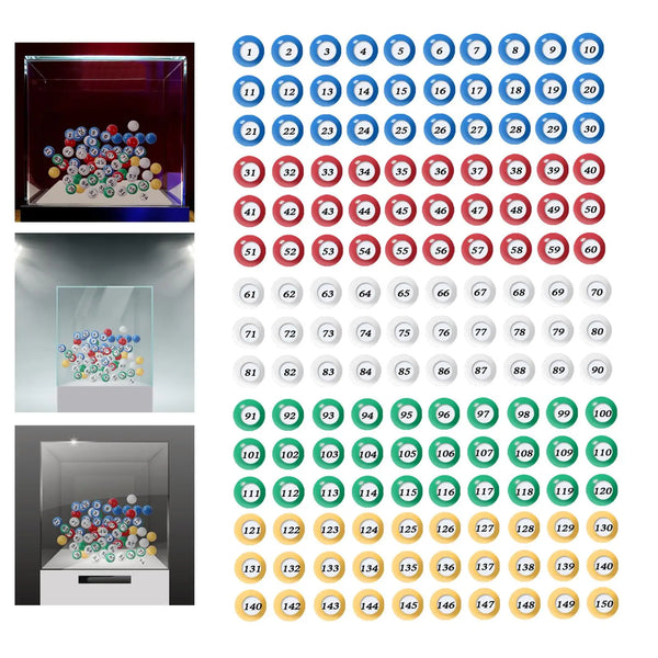 150 Bingo Balls Raffle Numbers 1-150 for Group Activities and Game Ni ...