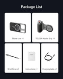 Telesin Master Grip Kit for IPhone 17 Pro/17Pro Max, Magnetic Camera Grip, Built 3200mAh Battery Wireless Charging Cooling Case