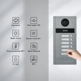 Smart Tuya Wifi Video Intercom for 6/8/10 Unit Apartments 9-Inch Screen with with RFID Card / APP Unlock Doorbell Camera Systerm