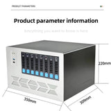 8-bay NAS Chassis, Hot-swappable Rear Panel, 3.5'/2.5' SATA/SAS Ports, MATX Motherboard, FLEX Power Supply Bay