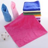 12PCS Colorful Soft Microfiber Hand/Face Towel 30 x 30cm Soft and Thick Pendable Square Towel Fiber Kitchen Cleaning Cloth