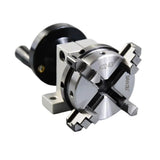 Mini Hand-Crank Rotary Chuck 4-Jaw Fixture, 35mm Center Height