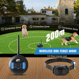 Smart Pet Fence Wireless Remote Shock Vibration Electronic Collar LED Training Dog  Remote Control Dog Trainer