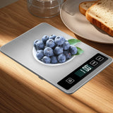 BIG Digital Kitchen Scale Stainless Steel Weigh 15kg 1g Electronic Scales LCD Display Smart Weighing Baking Food Weight Balance