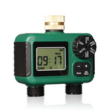 2 Outlet Water Timer Sprinkler Timer IP55 Waterproof Irrigation Controller With LCD Display For 2 Separate Watering Zone