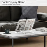 Portable Acrylic Book Stand Foldable Design Easy Use Reading Stand Angle Adjustable Cookbook Stand Desktop Organizer