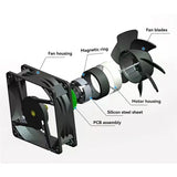 Three Fan-Mini Cooling Fan Soldering Fume Pipe Duct Window Wall Extractor EU For Phone Motherboard Welding Repair Tool EU P