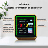 Small Portable Smart Wifi Weather Station Display Weather Temperature Humidity Time Alarm Clock Desktop Decoration