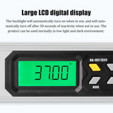 0~225° 400mm Aluminum Alloy Digital Protractor Angle Meter Multi-function Angle Ruler LCD Display Backlight Woodworking