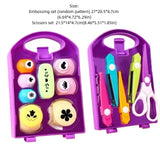 Various Shapes DIY Puncher Craft Set With Storage Box Plastic Flower Shaped Punch DIY Projects Craft Hole Punch Shapes Set
