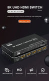 8K 60Hz HDMI 2.1 Switch 4x1 3x1 5x1 HDMI Switcher Video Converter 4K 120Hz 3 4 5 in 1 Out HDR10 3D 48Gbps for Xbox PS5 Projector