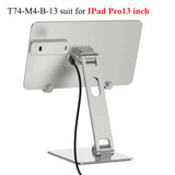 Portable Folding Magnetic Aluminum IPad Charger Stand Tablet Charger Holder for IPad 11 13 Inch M4 2024