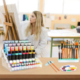 GW-Comprehensive 6-Layer Paint Bottle Storage Box With Brush Holder For Craft Enthusiasts
