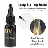 3-5s UV Lamp for Hair Extensions - 20g UV Glue, Bonding Remover & Anti-UV Shield