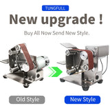 Mini Electric Belt Sander 220v 110v Belt Grinder Polishing Grinding Machine Cutter Edges Sharpener Grinder 7 Speed Adjustable
