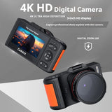 XJ200 4K UHD Monocular Telescope Camera WIFI Digital Camera Portable 64MP Student Mirrorless Camcorder with 3 Inch Flip Screen