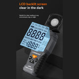 LODESTAR LD383 Digital Lux Meter Illuminance Meter Handheld Ambient Temperature Measurer with Range up to 200,000 Lux Luxmeter