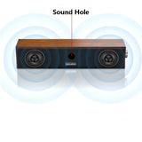 6W Wired & Bluetooth Soundbar E3090 Home Desktop Computer Speakers Dual-Speaker System Subwoofer Sound hole USB Port 3.5mm Audio