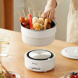 Foldable 2.0L Electric Cooking Pot Rice Cooker Split Type Hotpot Non-stick Travel Electric Skillet Fried Pan 220V