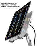 Portable Folding Magnetic Aluminum IPad Charger Stand Tablet Charger Holder for IPad 11 13 Inch M4 2024