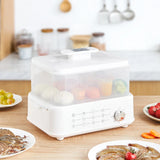 Best Price Electric Food Steamer Pot Auto Power Plastic 2 Tiers Electric Steam Cooker