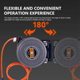 6mm Automatic Retractable Hose Reel, 6 Meters Storage Length, 5-8kg Working Pressure, 185x185x70mm Size, Polypropylene Metal PU