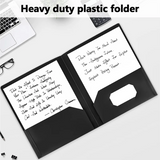 Folders With Pockets, 25 Pack 2 Pocket Folders Fit Letter Size, File Folder With Pockets For School Office Home