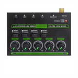 Mix400 Pro 4 Channel Professional Sound Mixer With RGB Light Mini Audio Mixer Line Mixer Small Audio Mixer For Club Bar