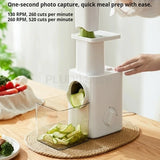 90W Automatic Vegetable Cutter 2 Speed Settings Electric Vegetable Cutter Wide Chute Electric slicer for Potato Slicer Shredder