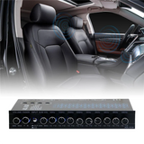 2X 9 Band Equalizer High Performance 9 Equalization Bands 12V DC For Boat RV Car Metal With CD AUX Input DSP Chip Output